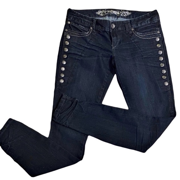 Express Women's Skinny Jeans - Black - Picture 1 of 6